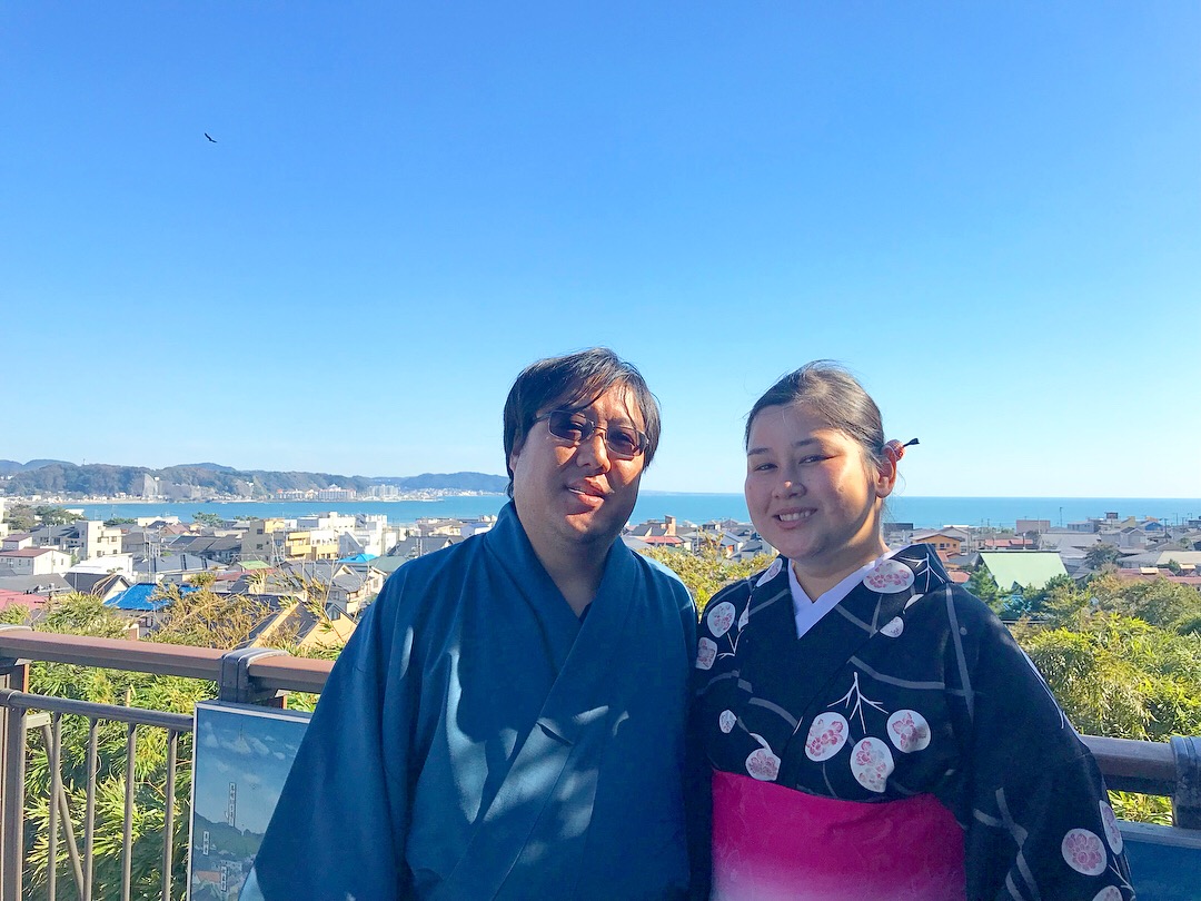 【鎌倉の青空と海と着物.+*:ﾟ+｡.☆】