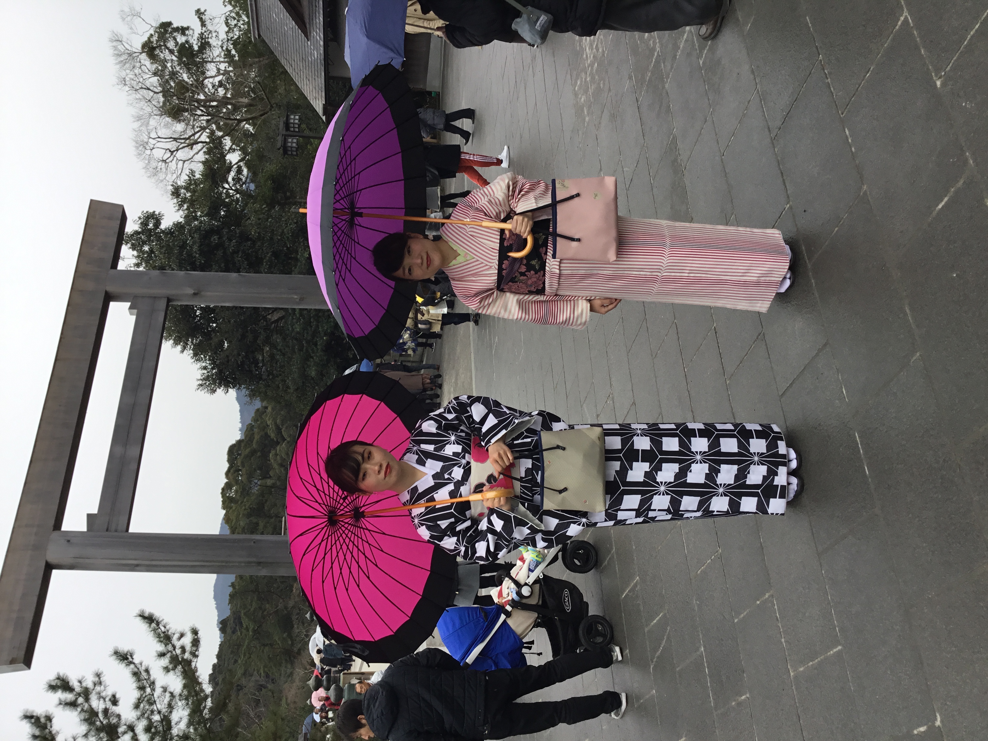 小雨模様の伊勢神宮