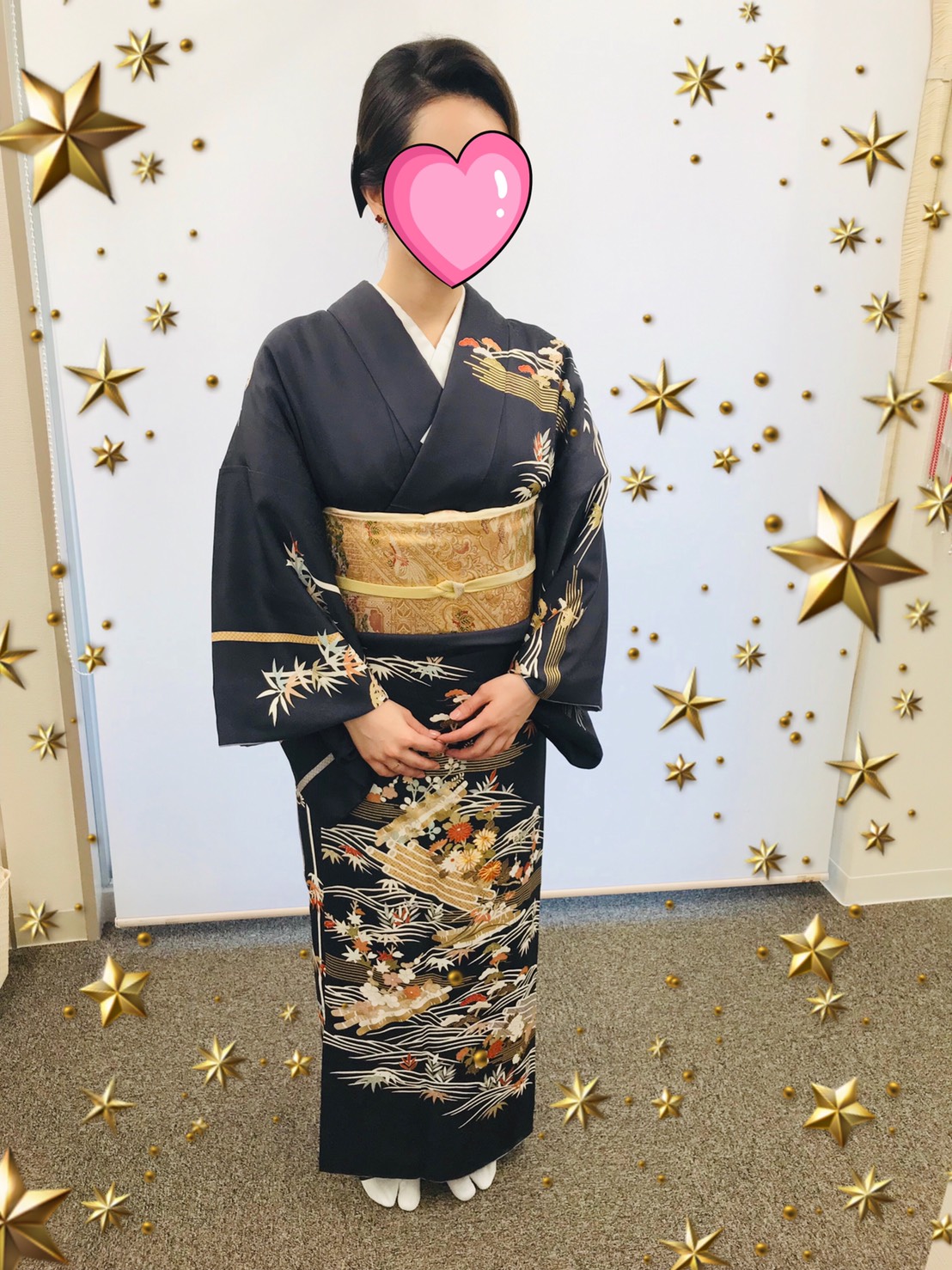 華やか訪問着スリースタ－☆｜着物レンタルVASARA渋谷店