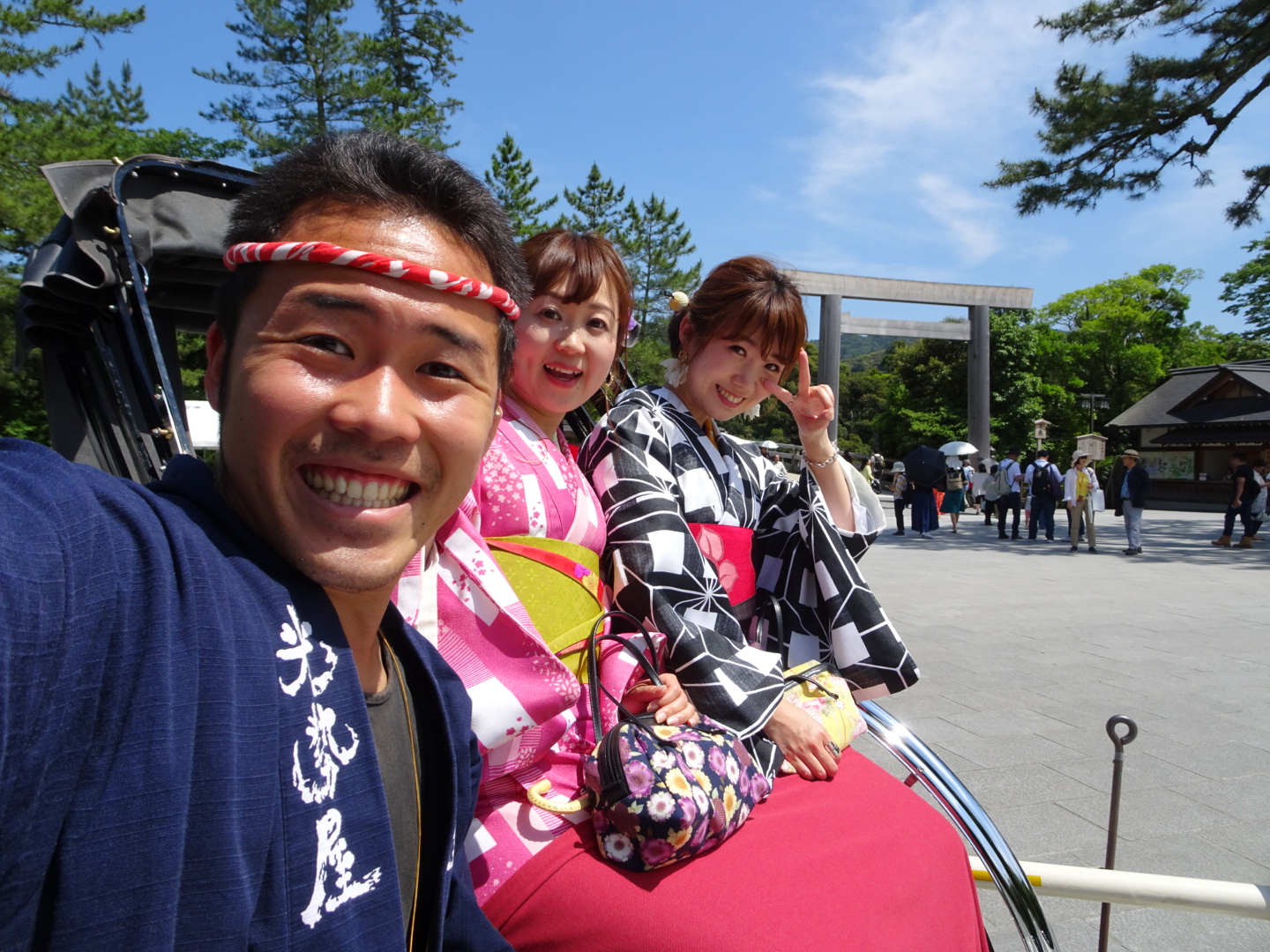 お着物と人力車~♪