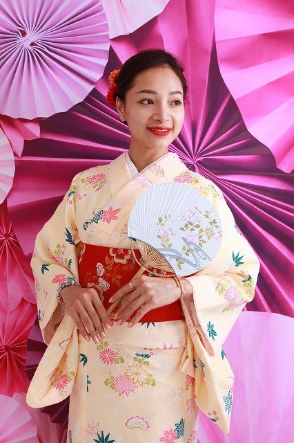 秋の装いを記念の写真に