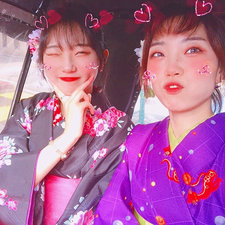 お着物で人力車( ^ω^ )
