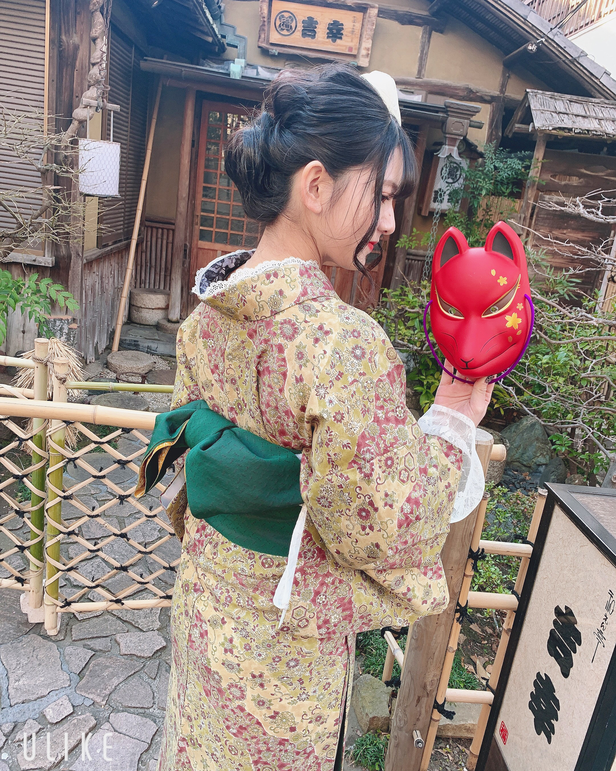 レトロなお着物でアフタヌーンティー♡