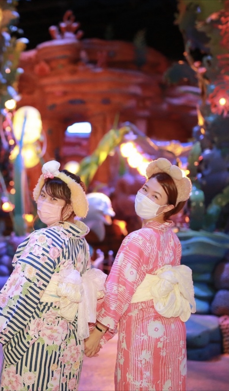 ディズニー×浴衣（兵児帯）♡