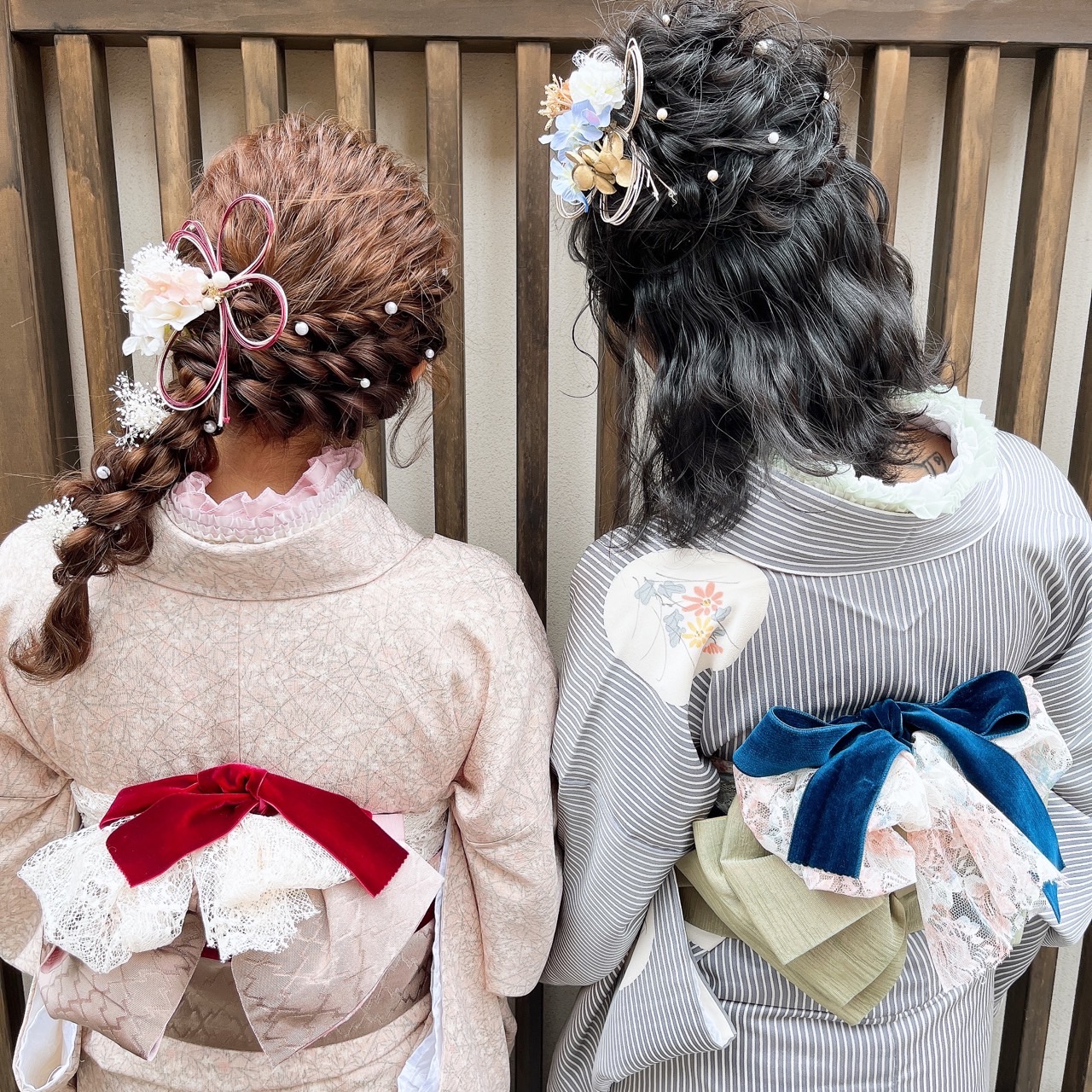ヘアセットで後ろ姿まで可愛く♡