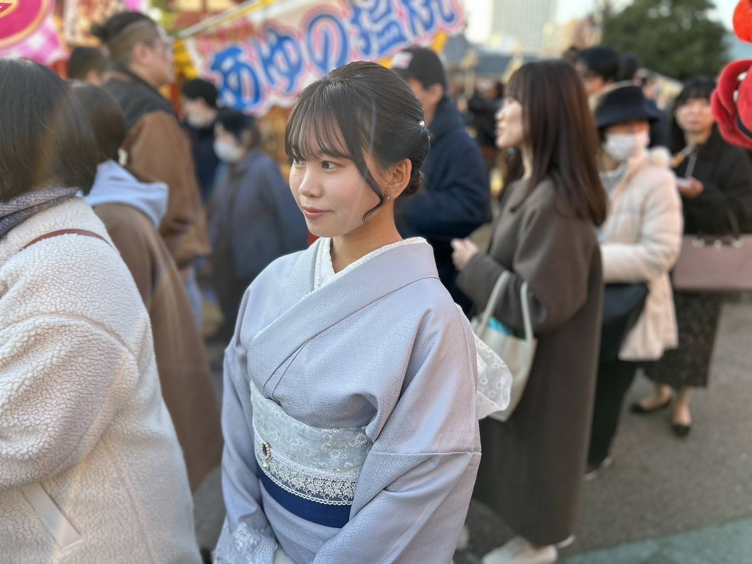 着物で浅草食べ歩き♪