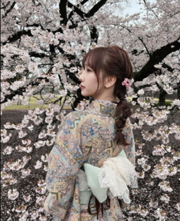 着物でお花見!
